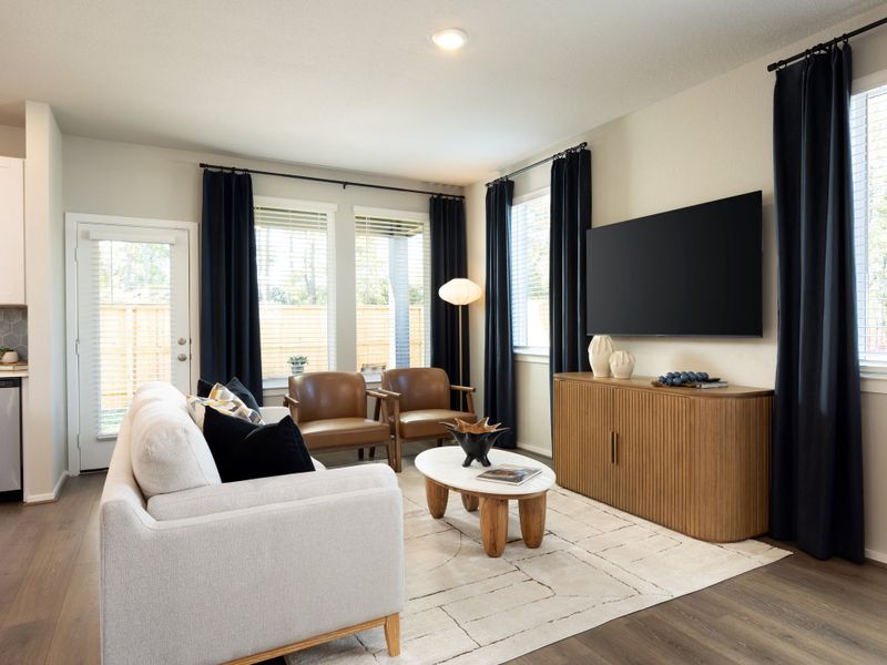 Furnished interior view inside a new home in Pinewood Trails - City Series, Atascocita (Image 7).