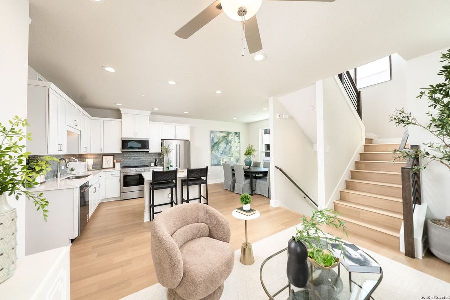 Furnished interior view inside a new home in Victoria Commons, San Antonio (Image 20).