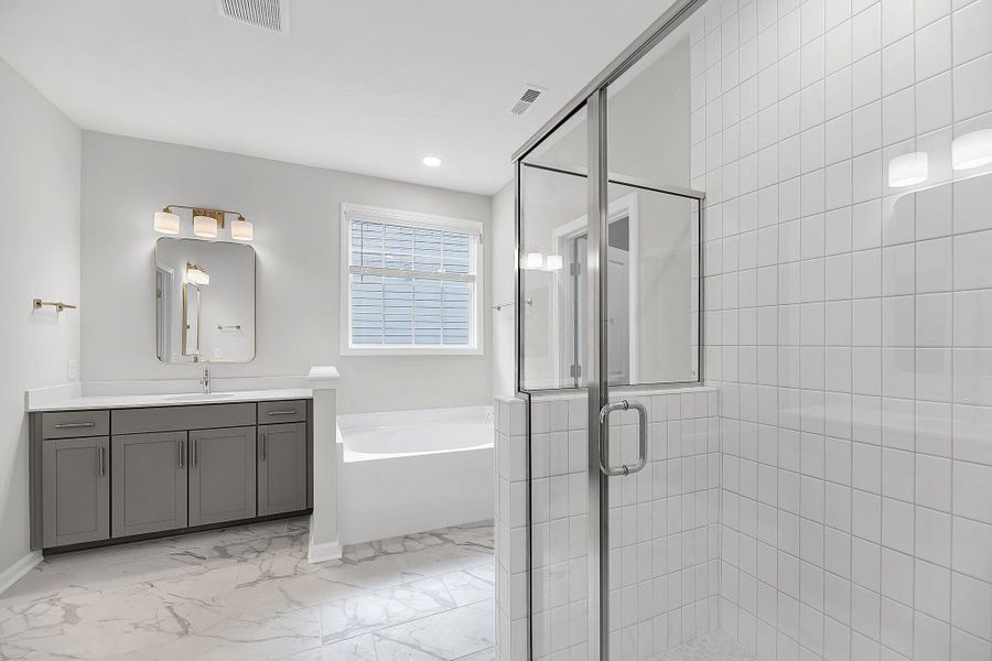 Furnished interior view inside a new home in Sweetgrass Station, Summerville (Image 9). Furnished interior view inside a new home in Sweetgrass Station, Summerville (Image 9).