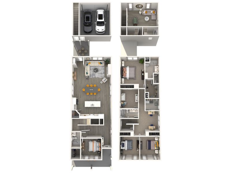 2D floor plan layout of this home in Poplar Farms, Franklin, TN (Image 4).