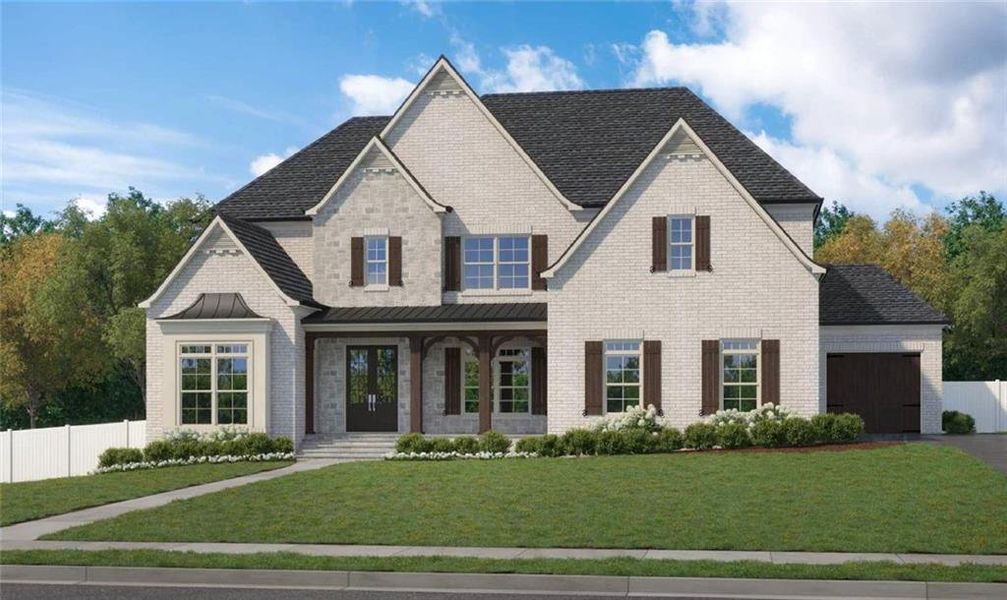 Front exterior of a new home in , Cumming, GA, highlighting curb appeal (Image 6). Front exterior of a new home in , Cumming, GA, highlighting curb appeal (Image 6).