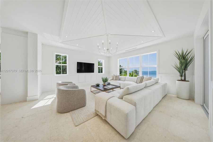 Furnished interior view inside a new home in , Islamorada, Village of Islands (Image 38).