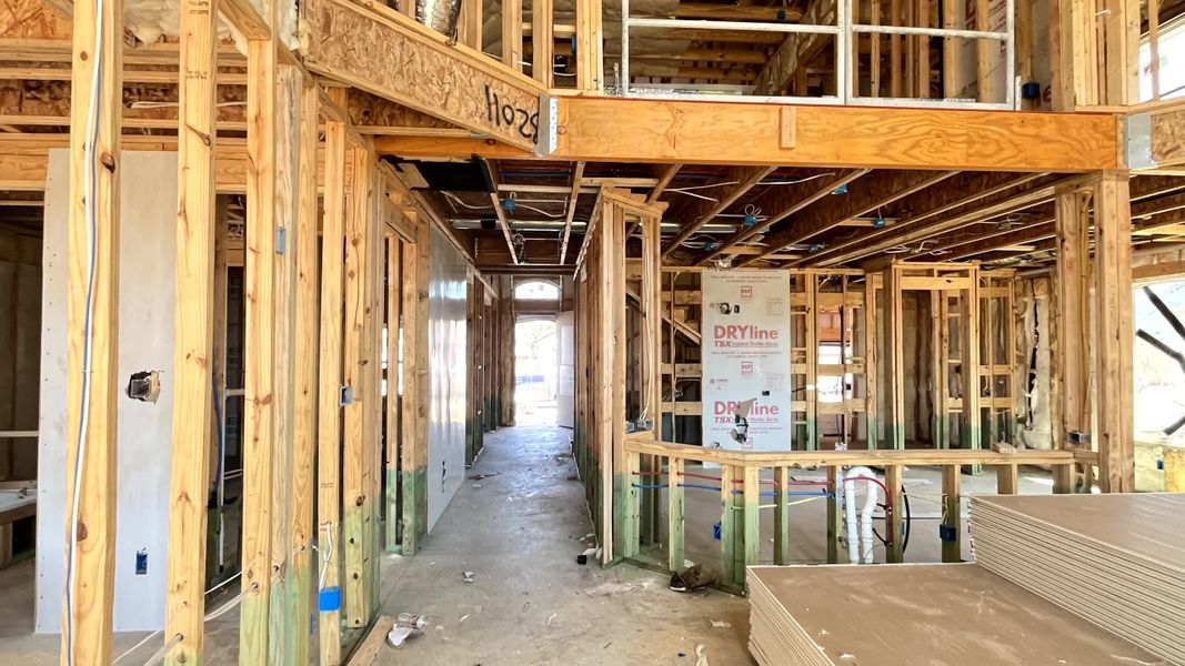 Construction progress - kitchen open to living room