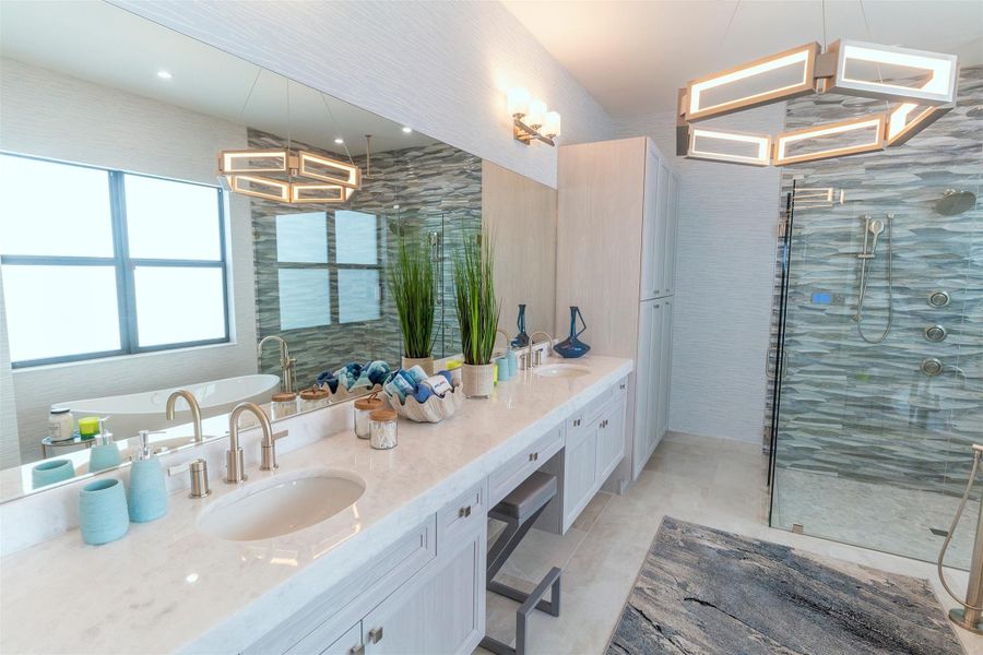 Furnished interior view inside a new home in , Palm Beach Gardens (Image 11). Furnished interior view inside a new home in , Palm Beach Gardens (Image 11).