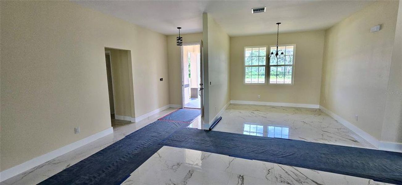 dining area & foyer to front door