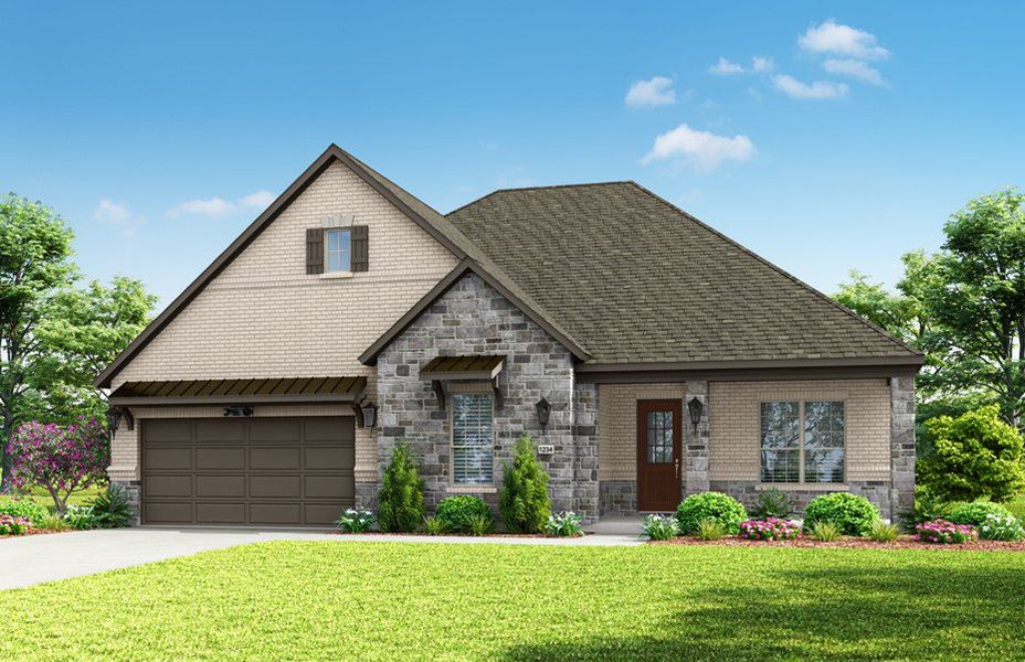 Representative exterior photo of a completed home built from the Avanti by Ladera Texas in Ladera Little Elm, Little Elm, TX (Image 8).