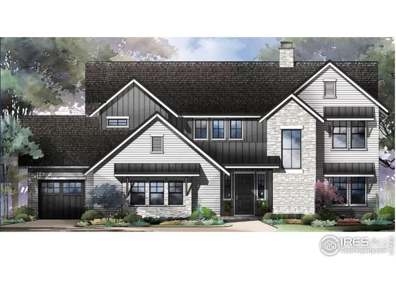 Rendering of Front of Home to Be Built