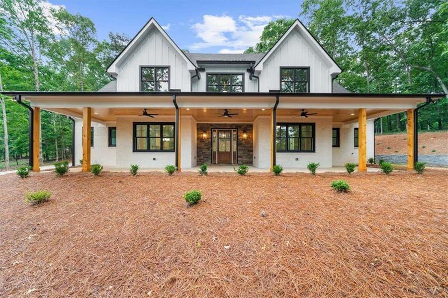 Front exterior of a new home in , Cornelia, GA, highlighting curb appeal (Image 34).
