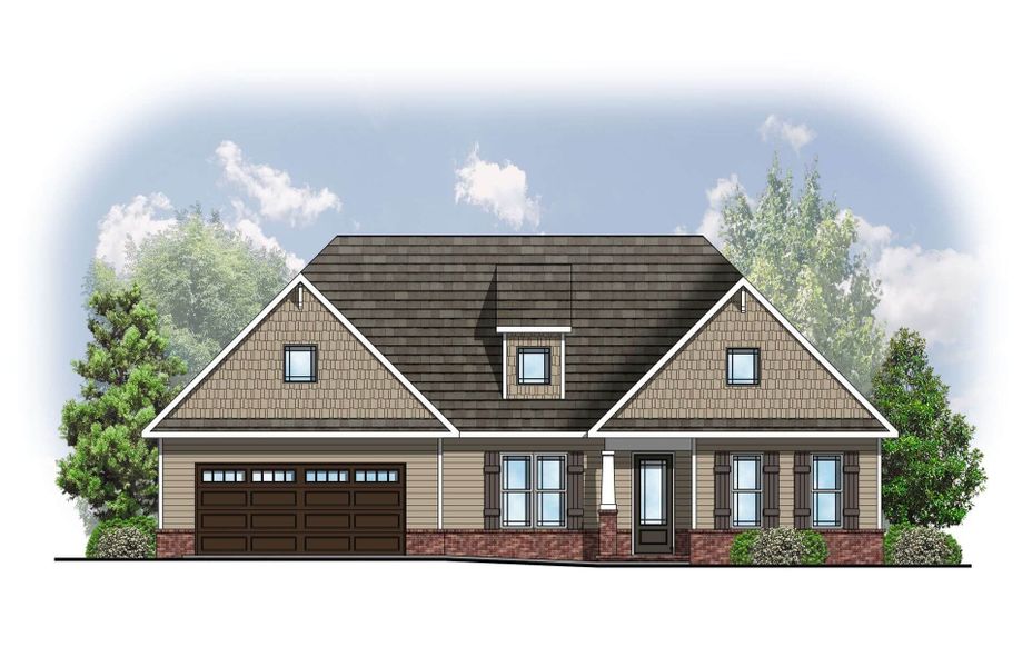 Representative rendering of the exterior for the Willow by Cook Bros. Homes (Image 7). Representative rendering of the exterior for the Willow by Cook Bros. Homes (Image 7).