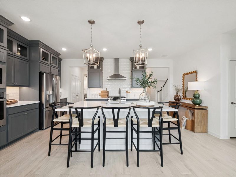 Gourmet island kitchen