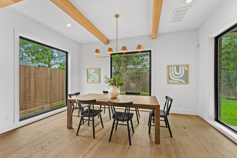 Furnished interior view inside a new home in , West University Place (Image 29).
