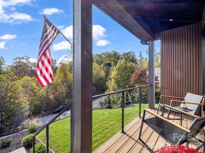 Exterior details and patio area of a home in , Hendersonville (Image 27).