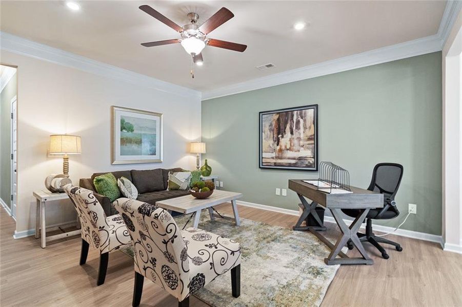 Furnished interior view inside a new home in Johnson Crossing, Cartersville (Image 21).