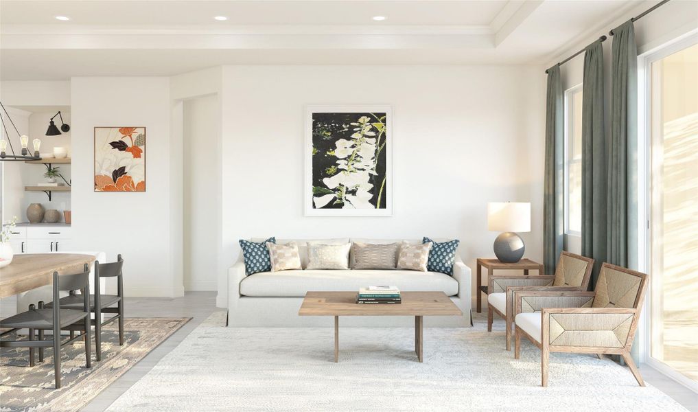 Bright and open great room (*Artist rendering used for illustration purposes only.) Bright and open great room (*Artist rendering used for illustration purposes only.)