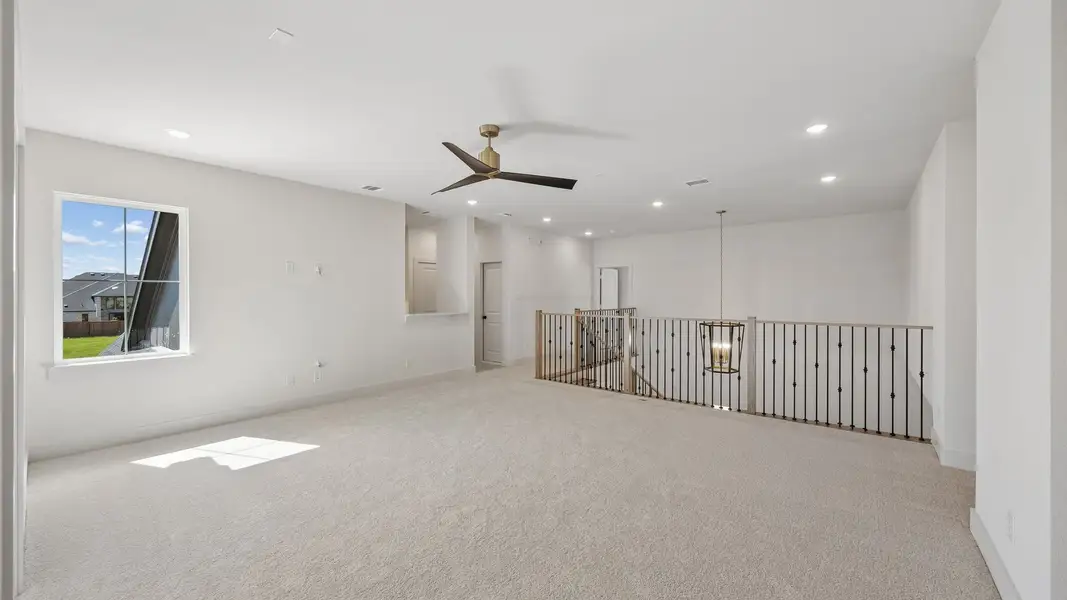 Spacious, unfurnished interior of a new home in Windsong Ranch 71' Series, Prosper (Image 22). Spacious, unfurnished interior of a new home in Windsong Ranch 71' Series, Prosper (Image 22).