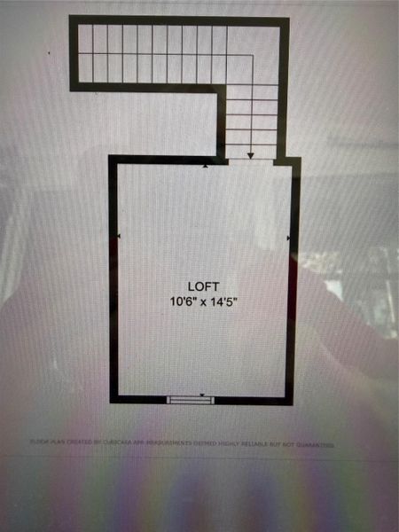 Upstairs - approx measurements