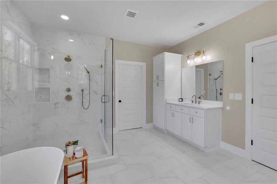 Furnished interior view inside a new home in , Monroe (Image 69).