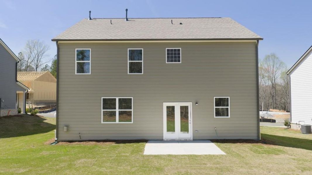 Exterior details and patio area of a home in Parkside at Carter Grove, Cartersville (Image 3).