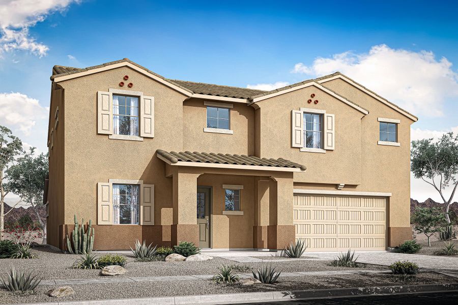Representative exterior photo of a completed home built from the Revere by Mattamy Homes in Las Ventanas, Goodyear, AZ (Image 22). Representative exterior photo of a completed home built from the Revere by Mattamy Homes in Las Ventanas, Goodyear, AZ (Image 22).