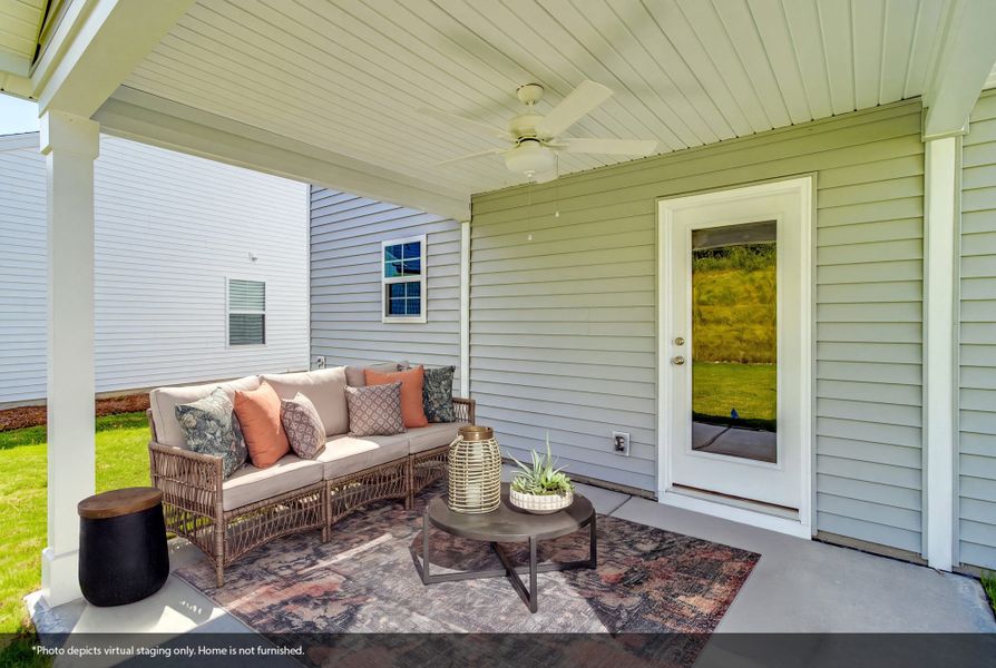 Exterior details and patio area of a home in Bluefield, Lexington (Image 3). Exterior details and patio area of a home in Bluefield, Lexington (Image 3).