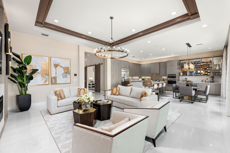 Representative furnished interior of a home built from the Oracle by GL Homes in Apex at Avenir, Palm Beach Gardens (Image 7).