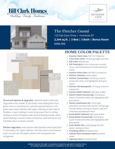 2D floor plan layout of this home in Riverside Cove, Wilmington, NC (Image 27).