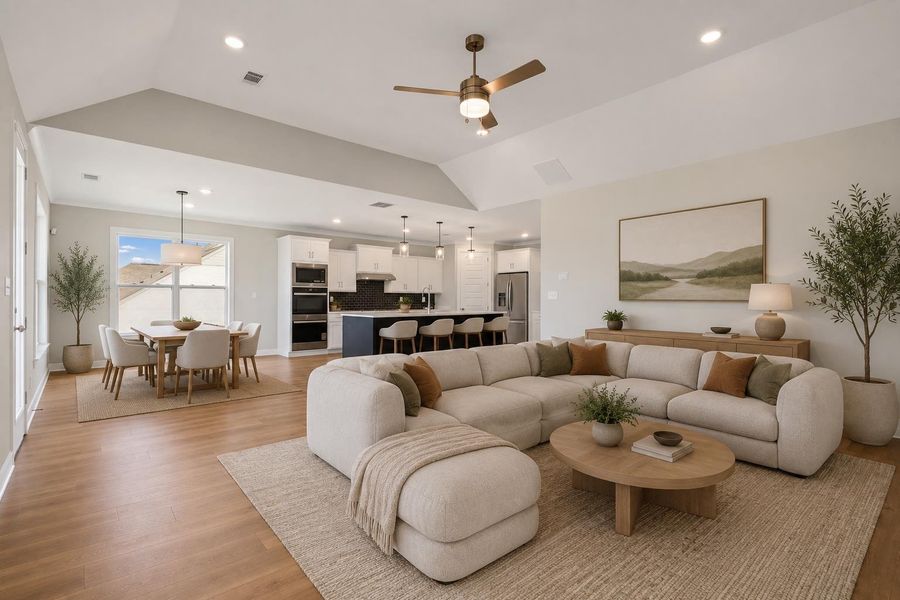 Furnished interior view inside a new home in White Oak, Arlington (Image 8). Furnished interior view inside a new home in White Oak, Arlington (Image 8).