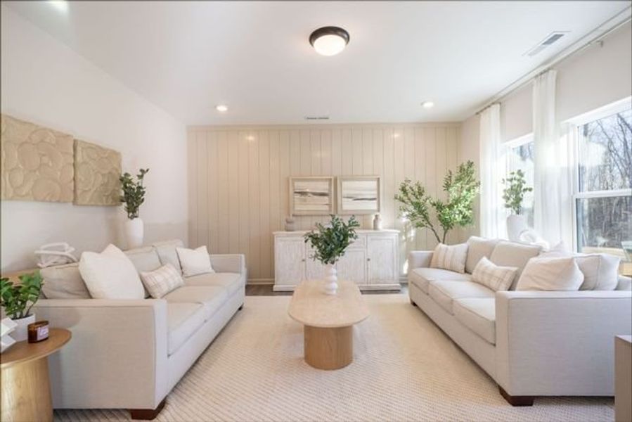 Representative furnished interior of a home built from the Lenox by True Homes in Whispering Hills, Locust (Image 8).