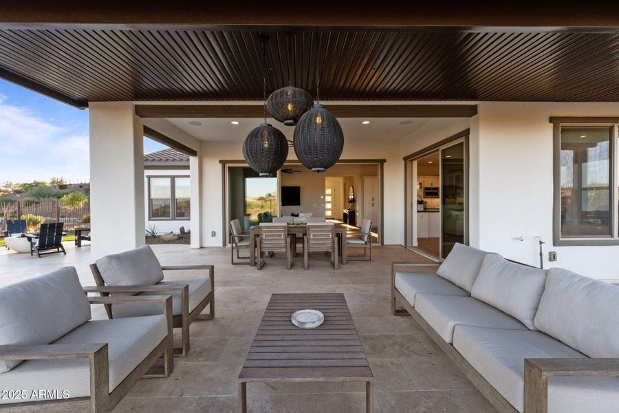 extended solid pergola