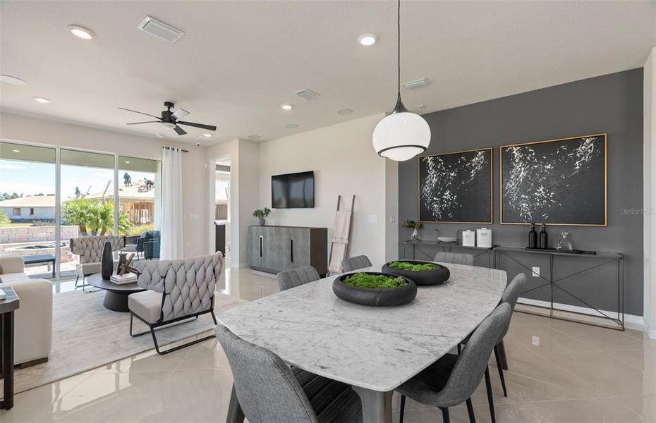 Furnished interior view inside a new home in Del Webb at Viera, Melbourne (Image 12).