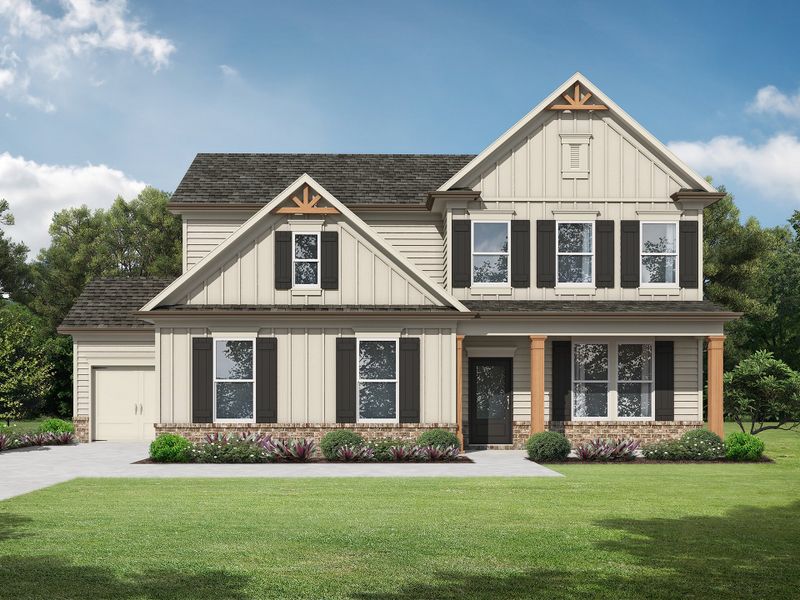 Representative exterior photo of a completed home built from the The Everglade by My Home Communities in Cotton Creek, Good Hope, GA (Image 6). Representative exterior photo of a completed home built from the The Everglade by My Home Communities in Cotton Creek, Good Hope, GA (Image 6).