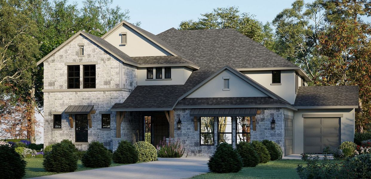 Representative exterior photo of a completed home built from the Kennedy by GFO Home in Eagle Estates, Burleson, TX (Image 1).