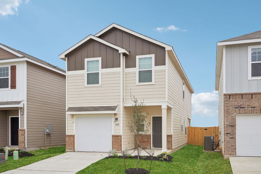 Representative exterior details of a home built from the Barnard by Starlight Homes in The Wilder, Adkins (Image 2).
