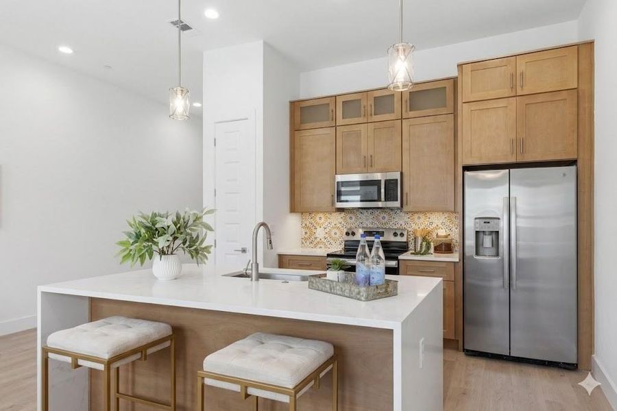 Furnished interior view inside a new home in , Dallas (Image 18).