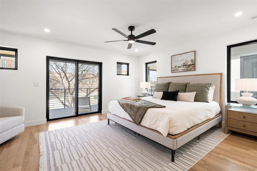 Primary suite with private balcony