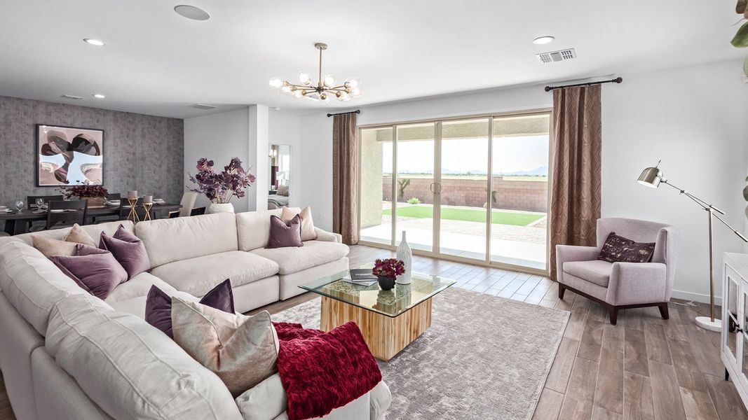 Representative furnished interior of a home built from the Citrine - Plan 5042 by D.R. Horton in Tortolita Trails, Marana (Image 5).