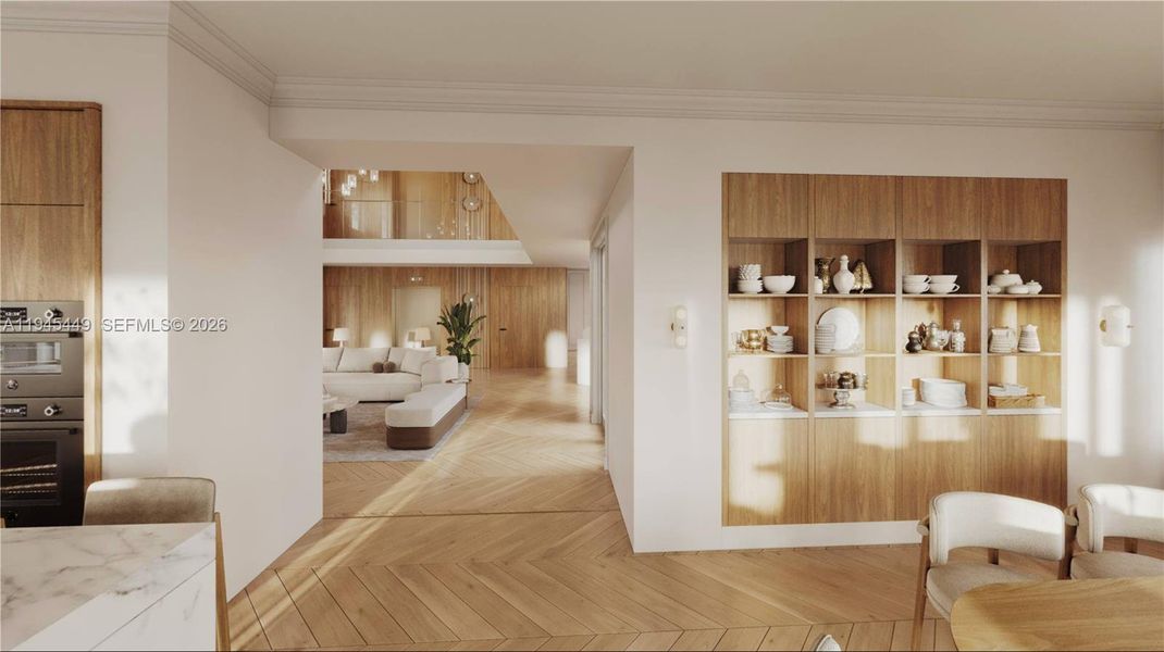 Furnished interior view inside a new home in , Miami (Image 6).