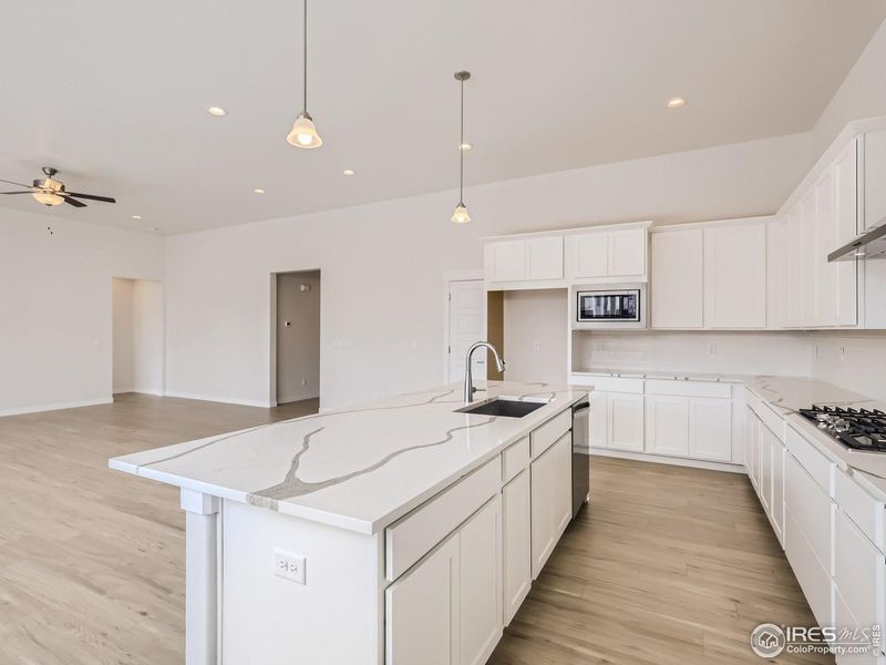 Furnished interior view inside a new home in RainDance, Windsor (Image 4).