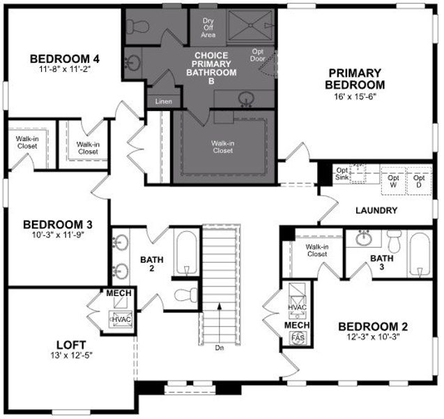 2D floor plan layout of this home in Tirreno at IronWing, Litchfield Park, AZ (Image 4).