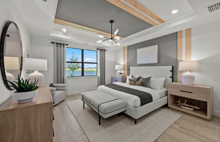 Private owner's suite with large window of natural light, a great new home feature