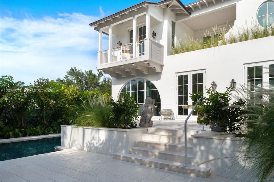 Exterior details and patio area of a home in , Key Biscayne (Image 25). Exterior details and patio area of a home in , Key Biscayne (Image 25).