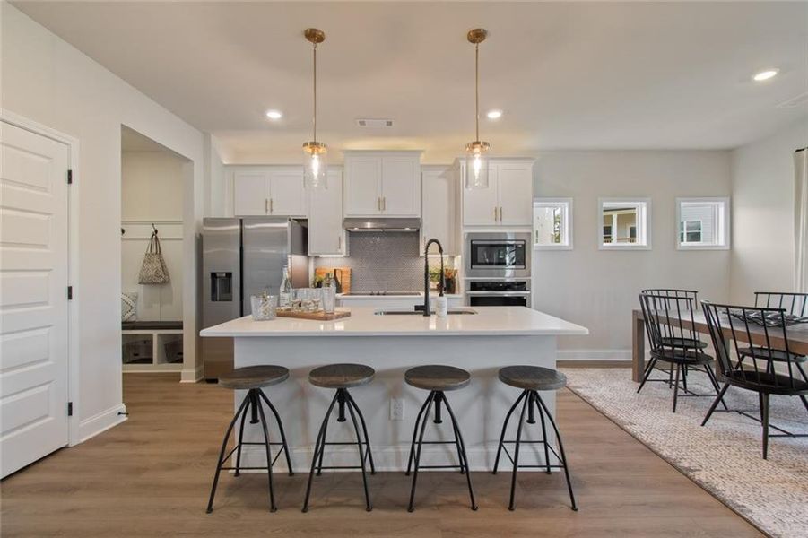 Furnished interior view inside a new home in Crofton Place Enclave, Snellville (Image 28). Furnished interior view inside a new home in Crofton Place Enclave, Snellville (Image 28).