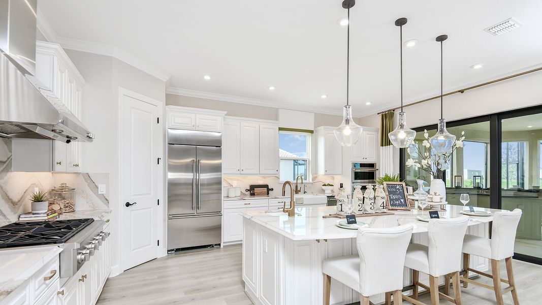 Furnished interior view inside a new home in Esplanade at Tradition, Port St. Lucie (Image 5).