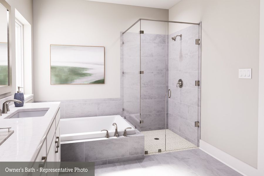 Representative furnished interior of a home built from the The Hoover by David Weekley Homes in Easthaven at Bridgeland Central - Vision Collection, Cypress (Image 2). Representative furnished interior of a home built from the The Hoover by David Weekley Homes in Easthaven at Bridgeland Central - Vision Collection, Cypress (Image 2).