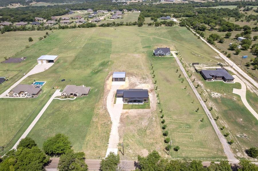 Bird's eye view featuring a rural view