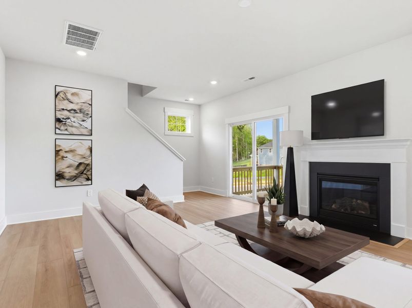 Representative furnished interior of a home built from the Roanoke - Vanguard Collection by Mungo Homes in Meadow Valley, High Point (Image 6).