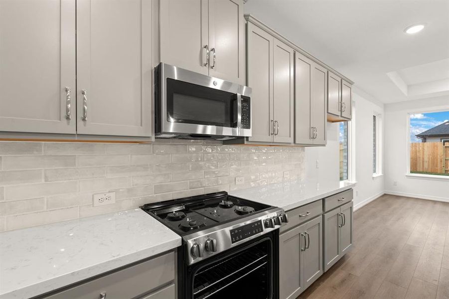 This kitchen is not only a functional space but also has ample storage. Whether you're a seasoned chef or just love to gather and enjoy good food, this kitchen is a dream come true.