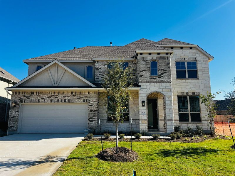 2D floor plan layout of this home in Hawkes Landing, Leander, TX (Image 6).