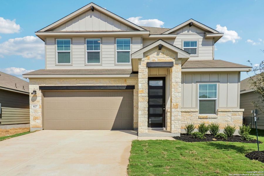 Exterior details and patio area of a home in Estancia Ranch - Premier Series, San Antonio (Image 26). Exterior details and patio area of a home in Estancia Ranch - Premier Series, San Antonio (Image 26).