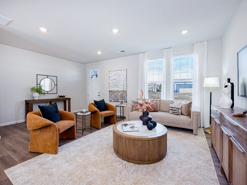 Representative furnished interior of a home built from the Watkins by Brookline Homes in The Crossing at Cramerton Mills, Gastonia (Image 5).